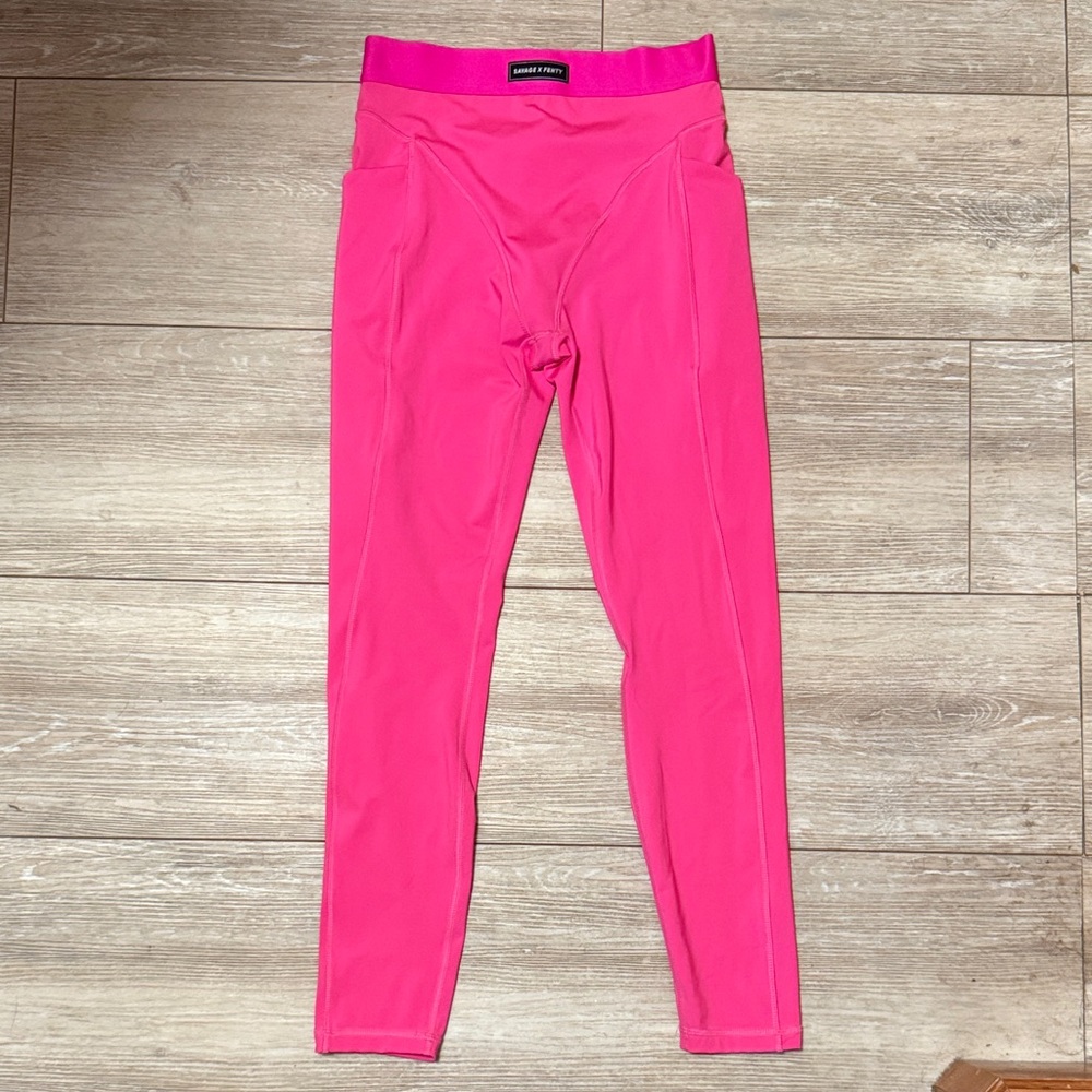 Savage x Fenty Hot Bright Pink Fuchsia Leggings